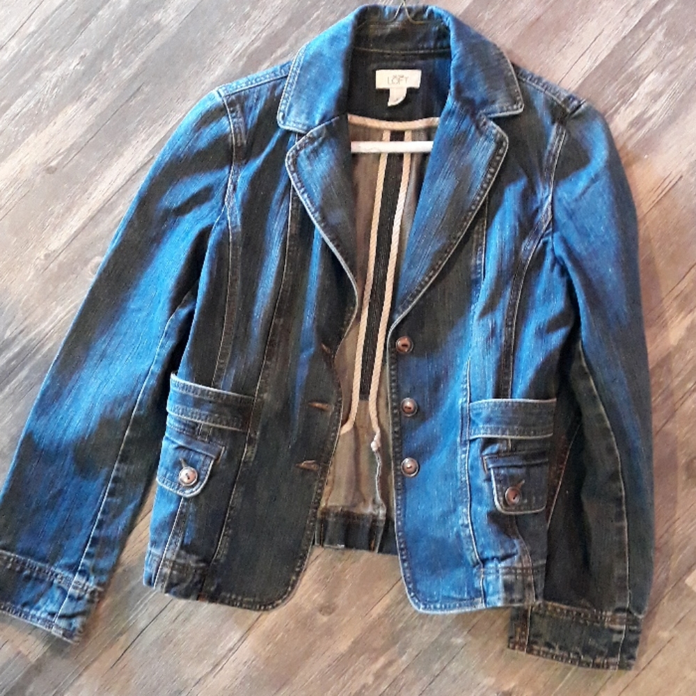 Loft denim blazer
